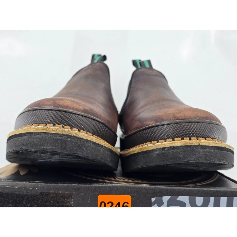 Georgia Boot Georgia Giant Romeo Work Boots Mens 17M Brown Leather Slip On -Good